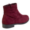 Women's slouch ankle boots with side tabs, burgundy, size 8 - 4