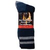Men's merino wool thermal socks, navy, 2 pairs