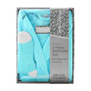 Mayfair - Soft plush spa robe and socks set, aqua