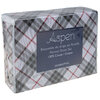 Plaid printed flannel sheet set, double - 3