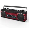Sylvania - Bluetooth Retro cassette boombox with FM radio, red - 2
