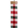 Printed ribbed throw, red and green plaid, 48"x60" - 2