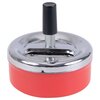Metal pushrod ashtray, red