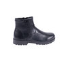 Men's faux fur lined high ankle boots, black, size 11