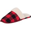 Buffalo plaid slippers with heart appliqué, small (S) - 3