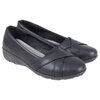 Women's crisscross strap wedge comfort shoe, black, size 8 - 2
