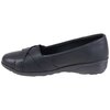 Women's crisscross strap wedge comfort shoe, black, size 8 - 3