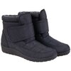 Women's canvas winter ankle boots with velcro strap, black, size 5 - 2