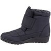Women's canvas winter ankle boots with velcro strap, black, size 5 - 3