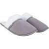 Faux fur lined and cuffed slippers, grey, small (S) - 2