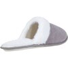 Faux fur lined and cuffed slippers, grey, small (S) - 4
