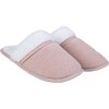 Faux fur lined and cuffed slippers, pink, medium (M) - 2