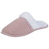 Faux fur lined and cuffed slippers, pink, medium (M) - 3