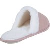 Faux fur lined and cuffed slippers, pink, medium (M) - 4