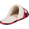 Buffalo plaid slippers with heart appliqué, large (L) - 4