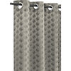 Jacquard panel with metal grommets in a gradient diamond pattern, 54"x84", beige - 2