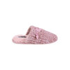 Faux fur slippers with bow detail, pink, etra large (XL)