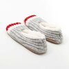 Sock monkey slippers with faux shearling lining, size 9-10, large (L) - 3