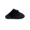 Microsuede faux-fur cuff slippers, small (S)