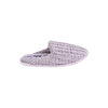 Chenille knit open back slippers, grey, small (S)