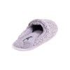 Chenille knit open back slippers, grey, small (S) - 4