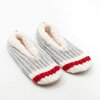 Sock monkey slippers with faux shearling lining, size 7-8, medium (M) - 2