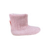 Chenille bootie slippers with bow detail, pink, small (S)