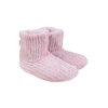 Chenille bootie slippers with bow detail, pink, small (S) - 2
