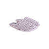 Chenille knit open back slippers, grey, medium (M) - 2