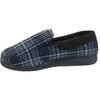 Moccasin-style house slippers - Navy plaid, size L - 3
