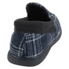 Moccasin-style house slippers - Navy plaid, size L - 4