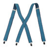 X-Back adjustable clip-on suspenders - Blue stripes