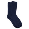 Soft cotton blend casual crew socks, 1 pair - Navy - 2