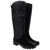 BB Collection, women's black rainboots with quilted upper, size 5 - 2