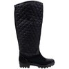 BB Collection, women's black rainboots with quilted upper, size 7