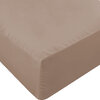 Microfiber fitted sheet, queen, brown