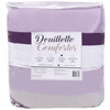 Purple and white stripe print comforter, queen - 2
