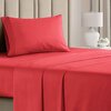 Solid sheet set, double, red