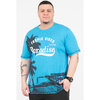 Tropical Vibes Paradise, short sleeve graphic t-shirt - Turquoise - Plus Size - 3