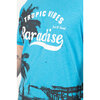 Tropical Vibes Paradise, short sleeve graphic t-shirt - Turquoise - Plus Size - 4