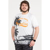 Tropical Vibes Paradise, t-shirt graphique à manches courtes - Blanc - Taille plus