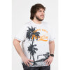 Tropical Vibes Paradise, short sleeve graphic t-shirt - White - Plus Size - 3
