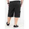 Lightweight bermuda cargo shorts with belt - Black - Plus Size - 3