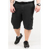 Lightweight bermuda cargo shorts with belt - Black - Plus Size - 4