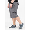 Lightweight bermuda cargo shorts with belt - Charcoal - Plus Size