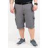 Lightweight bermuda cargo shorts with belt - Charcoal - Plus Size - 3