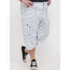 Capri shorts with zippered pockets - Heathered white - Plus Size - 3