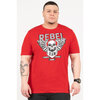 Rebel Raw, short sleeve graphic t-shirt - Red - Plus Size - 2