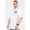 Short sleeve printed t-shirt with embroidered patches - White - Plus Size - 2