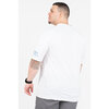 Short sleeve printed t-shirt with embroidered patches - White - Plus Size - 3